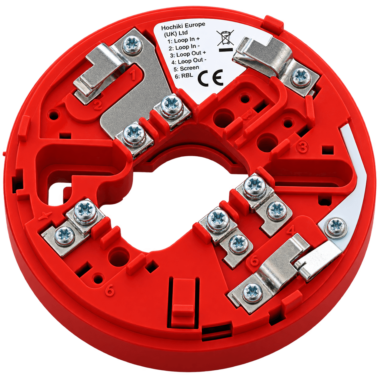 Hochiki YBO-R/SCI(RED) Short circuit Isolator Base for Wall Sounders Red