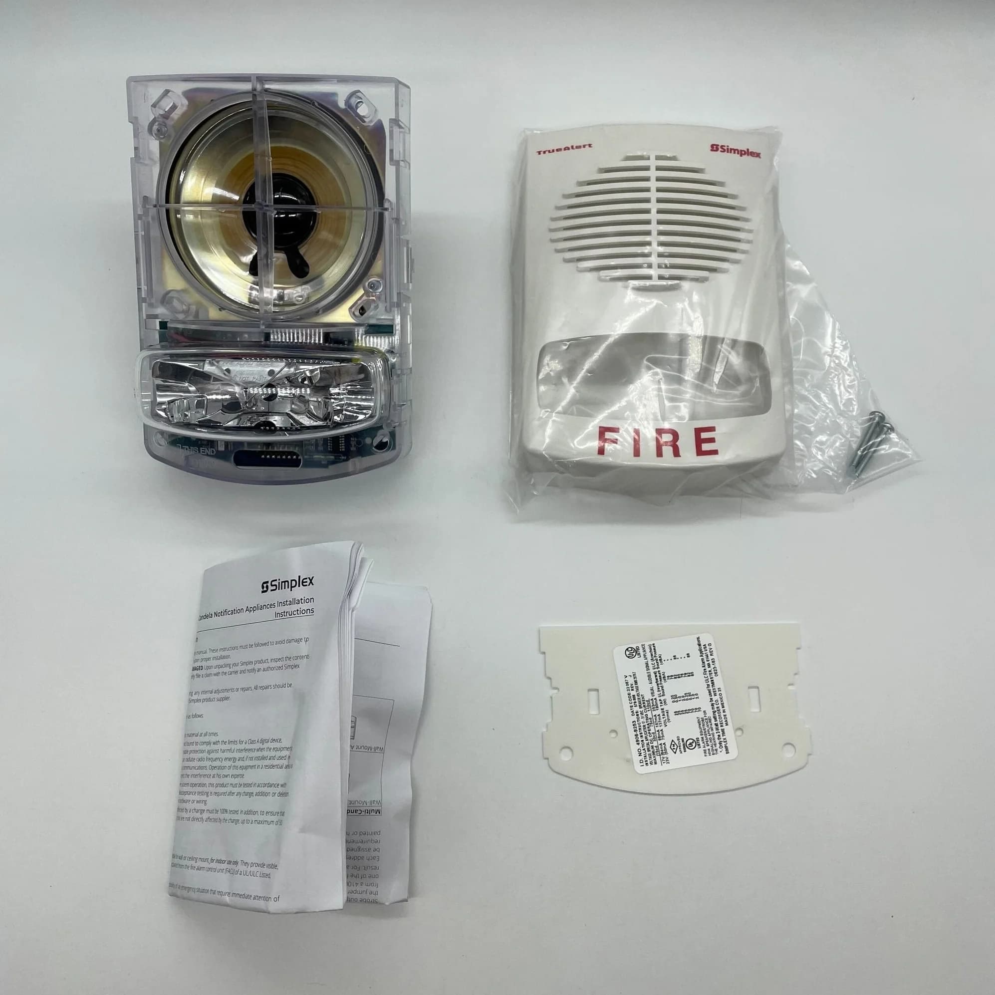 Simplex 4906-9253 (TrueAlert Addressable Multi Candela Speaker Strobe)